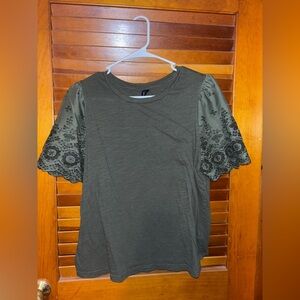 SHEIN Black Boxy Embellished T-Shirt